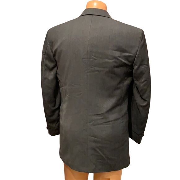 Chaps Ralph Lauren 40R GRAY Pointy Lapel Mens Tuxedo Jacket Wedding Prom - Picture 2 of 5